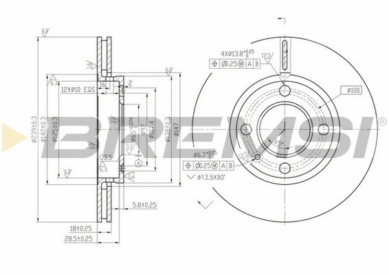 Brake Disc (CD6812V)