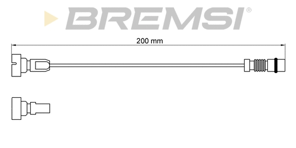 Warning Contact, brake pad wear (WI0963)