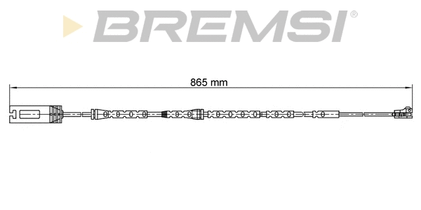 Warning Contact, brake pad wear (WI0694)