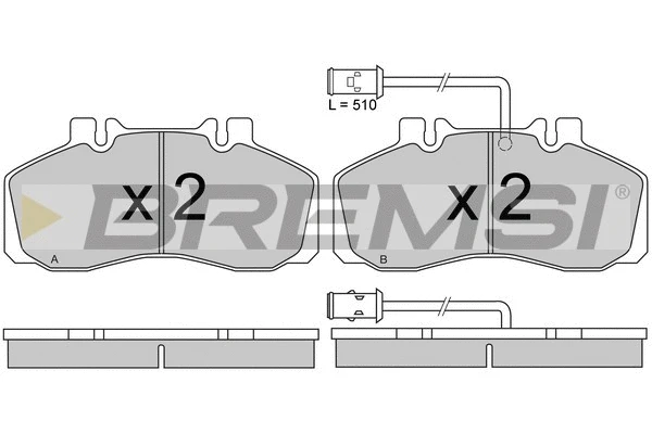 Brake Pad Set, disc brake (BP2568)