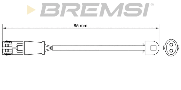 Warning Contact, brake pad wear (WI0653)