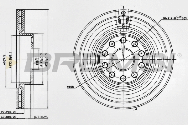 Brake Disc (CD6803V)
