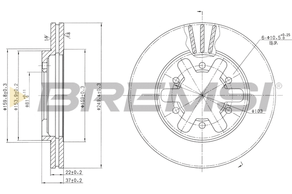 Brake Disc (CD6421V)