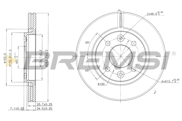 Brake Disc (CD6186V)