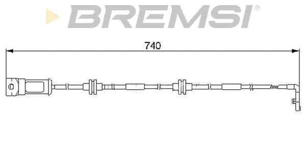 Warning Contact, brake pad wear (WI0557)