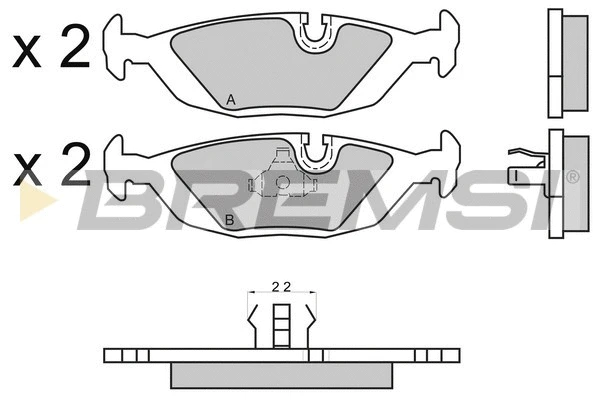 Brake Pad Set, disc brake (BP2456)