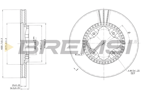 Brake Disc (CD6494V)