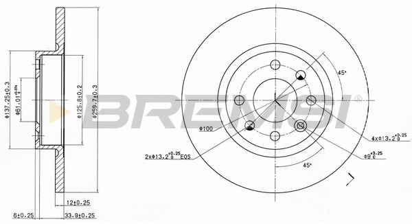 Brake Disc (CD6213S)