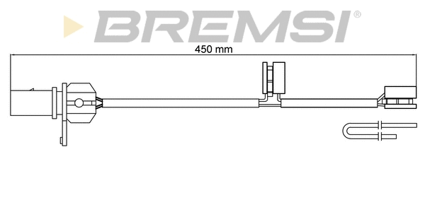 Warning Contact, brake pad wear (WI0949)