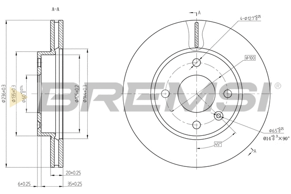 Brake Disc (CD8688V)