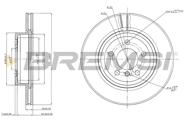 Brake Disc (CD7271V)