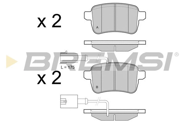 Brake Pad Set, disc brake (BP3438)