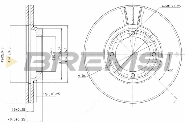 Brake Disc (CD6389V)