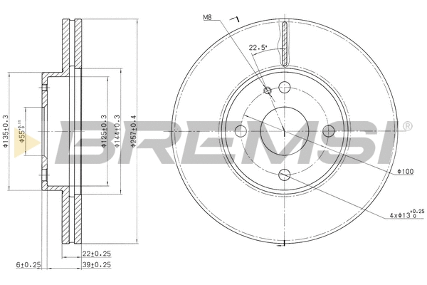 Brake Disc (CD6495V)