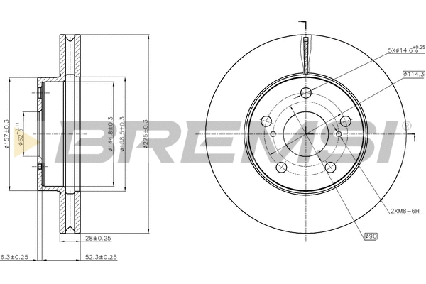 Brake Disc (CD8634V)