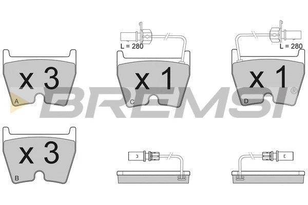 Brake Pad Set, disc brake (BP3114)
