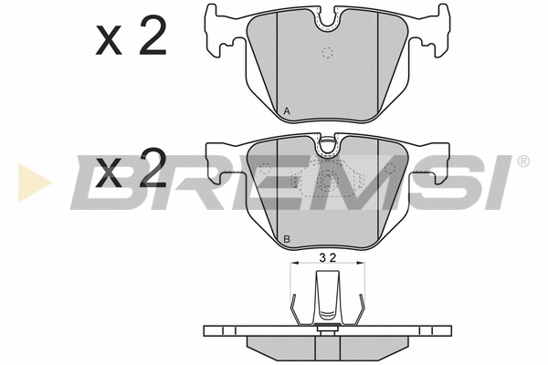 Brake Pad Set, disc brake (BP3102)