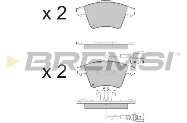 Brake Pad Set, disc brake (BP3142)
