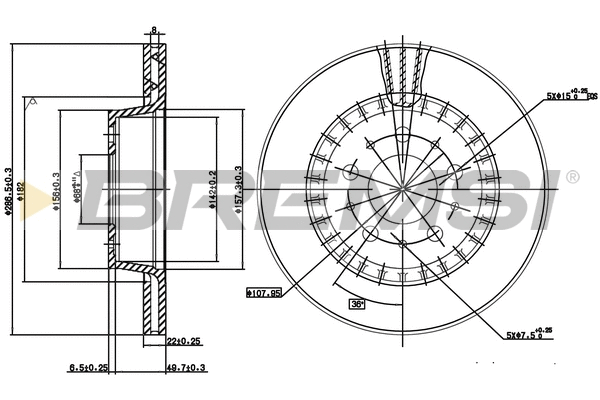 Brake Disc (CD6434V)