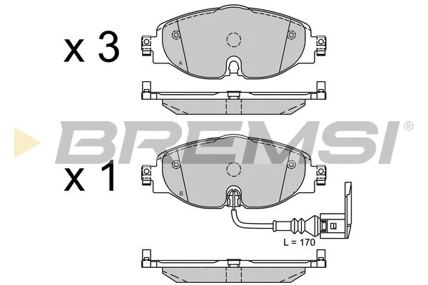 Brake Pad Set, disc brake (BP3516)