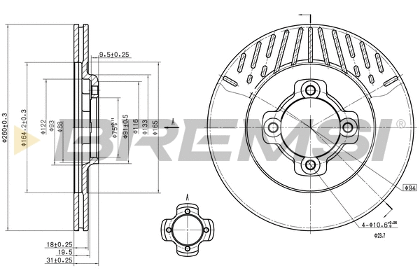 Brake Disc (CD6430V)