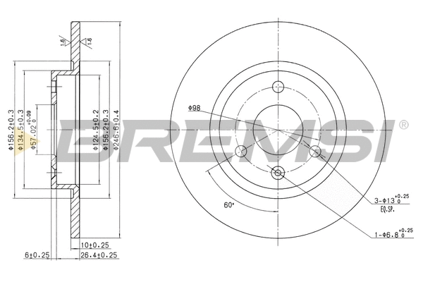 Brake Disc (CD6316S)