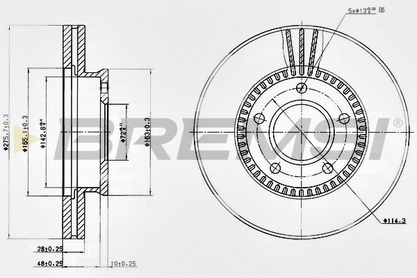 Brake Disc (CD7673V)