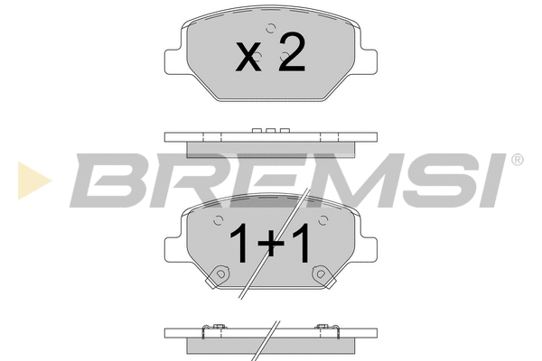 Brake Pad Set, disc brake (BP3775)