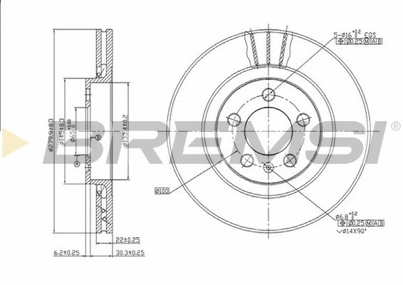 Brake Disc (CD6928V)