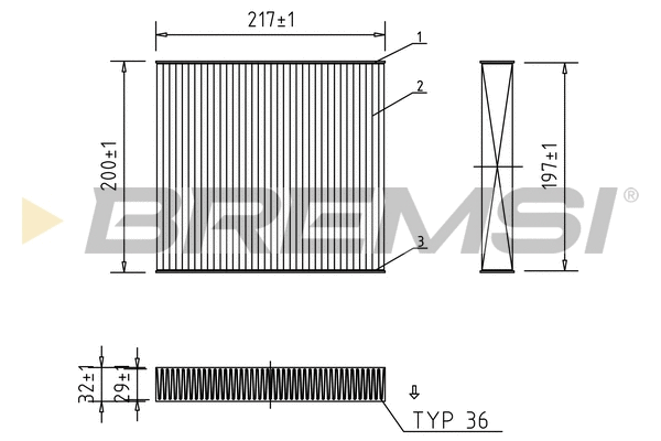 Filter, cabin air (FC0874)