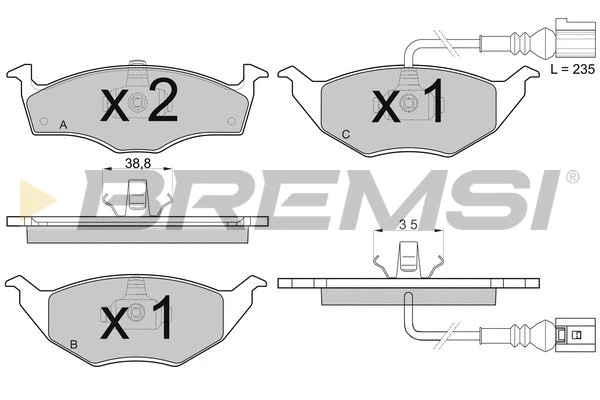 Brake Pad Set, disc brake (BP3032)