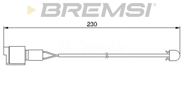 Warning Contact, brake pad wear (WI0526)