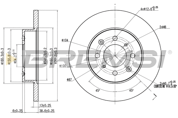 Brake Disc (CD6872S)