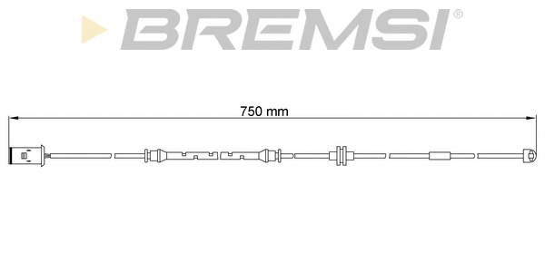 Warning Contact, brake pad wear (WI0618)