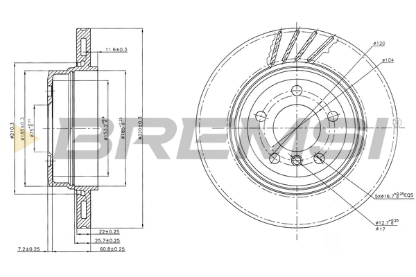 Brake Disc (CD7297V)