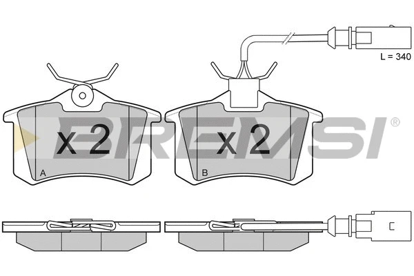 Brake Pad Set, disc brake (BP3006)