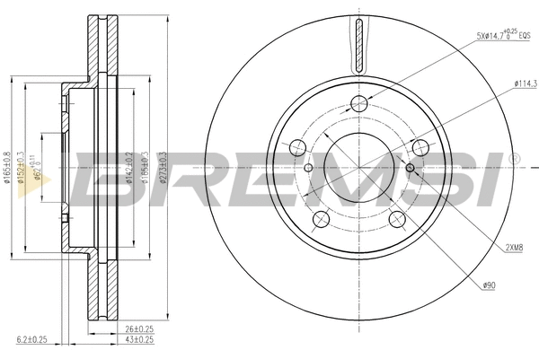 Brake Disc (CD8401V)