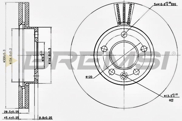 Brake Disc (CD7253V)