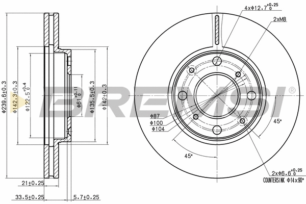 Brake Disc (CD7231V)