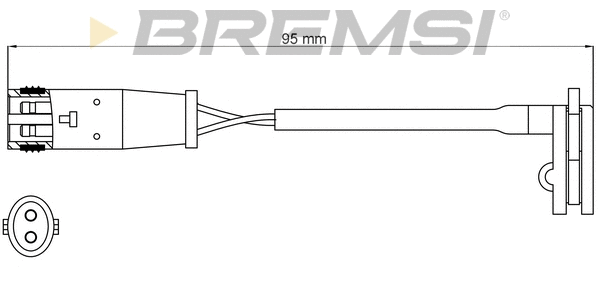 Warning Contact, brake pad wear (WI0625)