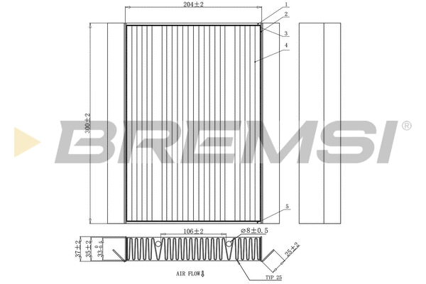 Filter, cabin air (FC0876C)