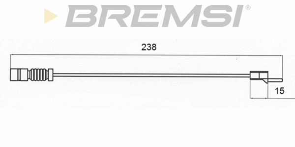 Warning Contact, brake pad wear (WI0579)