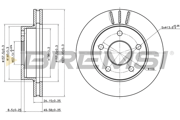 Brake Disc (CD6370V)