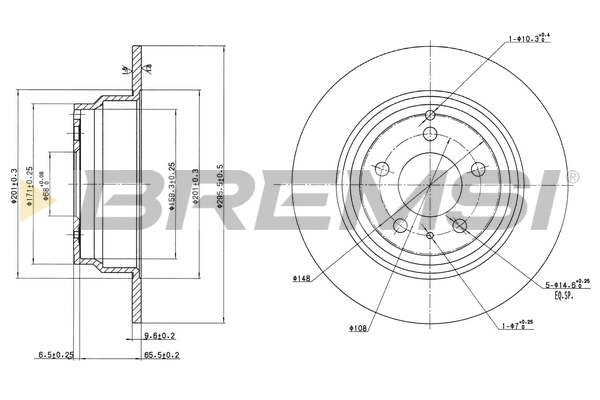 Brake Disc (CD6552S)