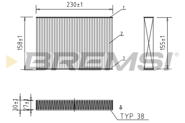 Filter, cabin air (FC0481)