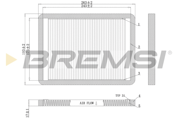 Filter, cabin air (FC1547C)