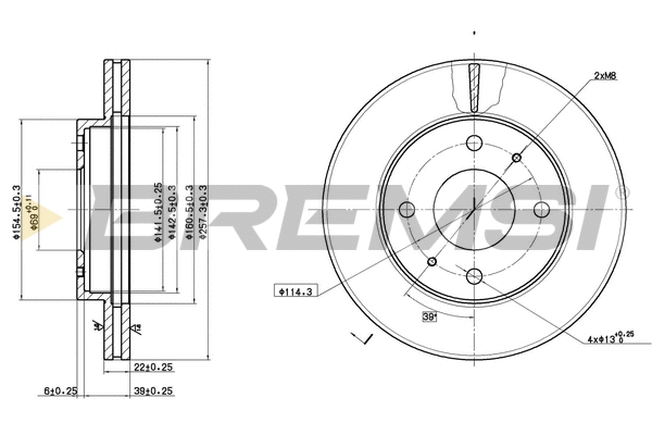 Brake Disc (CD6390V)