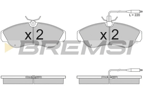 Brake Pad Set, disc brake (BP2615)