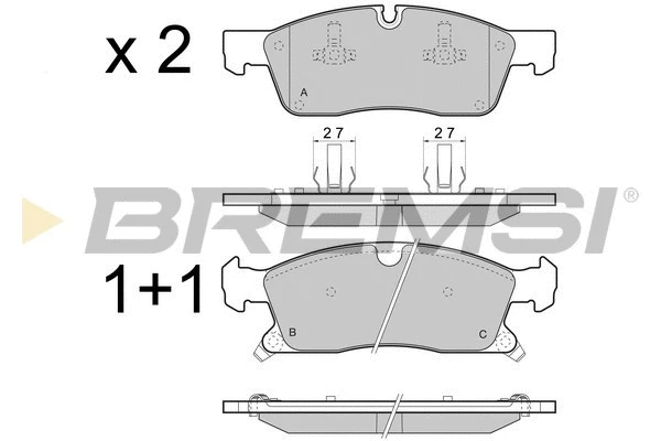 Brake Pad Set, disc brake (BP3460)