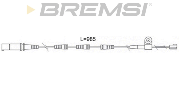 Warning Contact, brake pad wear (WI0695)